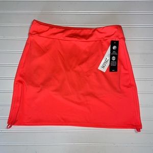 Zelos Ladies XS New Stretch Skorts Bright Orange With Black Shorts W-30" L-14.5"